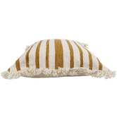 Papaya &amp; Patina Cora Stripe Square Cotton Cushion