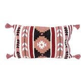 Papaya &amp; Patina Faith Cotton Cushion with Tassels