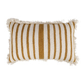 Papaya &amp; Patina Cora Stripe Rectangular Cotton Cushion