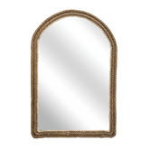 Papaya &amp; Patina Natural Hoshi Jute Arched Wall Mirror
