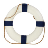 Papaya &amp; Patina Harlem Nautical Lifebuoy Wall Accent