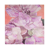 Papaya &amp; Patina Violet Peony Framed Canvas Wall Art