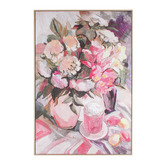Papaya &amp; Patina Clarence Breakfast Bouquet Framed Canvas Wall Art