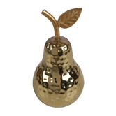 Papaya &amp; Patina Gold Seb Pear Ornament