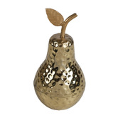 Papaya &amp; Patina Gold Seb Pear Ornament