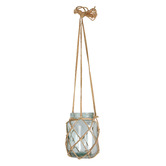 Papaya &amp; Patina Spirit Jute Hanging Planter with Mason Jar Vase
