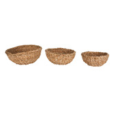 Papaya &amp; Patina 3 Piece Yeppoon Seagrass Decorative Bowl Set