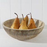 Papaya &amp; Patina Cyrus Mango Wood Decorative Bowl