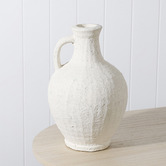 Papaya &amp; Patina White Ofelia Terracotta Vase