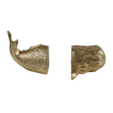 Papaya &amp; Patina 2 Piece Gold Onyx Whale Bookend Set