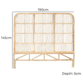 Papaya &amp; Patina Inez Rattan King Bedhead