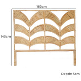 Papaya &amp; Patina Bebe Wave Rattan Bedhead