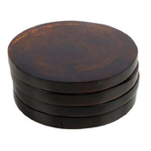 Papaya &amp; Patina Tobacco Atlas Resin Coasters
