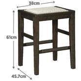 Anita Design Living 61cm Dark Timber Allison Wooden Barstool