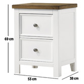 Anita Design Living Monroe Acacia Wood Bedside Table