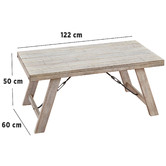 Anita Design Living 3 Piece Whitewash Sorrento Acacia Wood Coffee Table Set