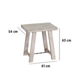 Anita Design Living 3 Piece Whitewash Sorrento Acacia Wood Coffee Table Set