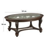 Anita Design Living Windsor Oval Birch Wood Coffee Table