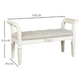 Anita Design Living Button Tufted LeBlanc Accent Bench