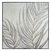 Anita Design Living Silver Palms Framed Canvas Wall Art