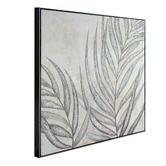 Anita Design Living Silver Palms Framed Canvas Wall Art