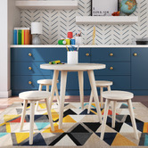 Anita Design Living Kids&#039; Addison Acacia Wood Table &amp; Stools Set