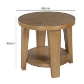 Anita Design Living Arthur Acacia Wood Side Table