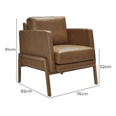 Anita Design Living Merle Acacia Wood Armchair