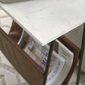 Anita Design Living Mason Marble Side Table with Magazine Rack