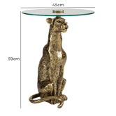 Anita Design Living Clayton Leopard Aluminium Side Table