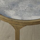 Anita Design Living Aetheris Oval Glass-Top Coffee Table