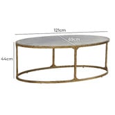 Anita Design Living Aetheris Oval Glass-Top Coffee Table