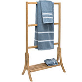 Olola Living 3 Tier Natural Bamboo Towel Stand