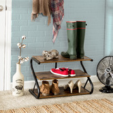 Olola Living Rustic Z-Frame Shoe Rack