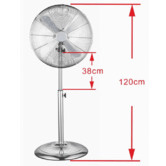 Grafton Home Goods Chrome Mandeville Metal Pedestal Fan