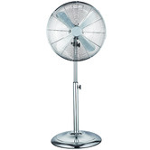 Grafton Home Goods Chrome Mandeville Metal Pedestal Fan