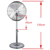 Grafton Home Goods Chrome Delmer Metal Pedestal Fan