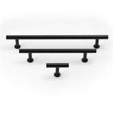 Castella Matte Black Stirling Brass Cabinet Handle