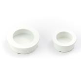 Castella Matte White Round Flush Cabinet Handle