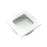 Castella Matte White Flush Cabinet Handle