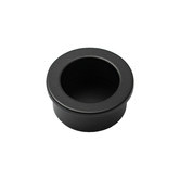 Castella Matte Black Round Flush Cabinet Handle