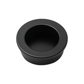 Castella Matte Black Round Flush Cabinet Handle