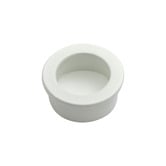 Castella Matte White Round Flush Cabinet Handle