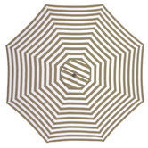 Billy Fresh 3m Taupe &amp; White Striped Coastal Market Umbrella