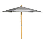 Skyward Outdoor Living 3m Black &amp; White Striped French Riviera Market Umbrella