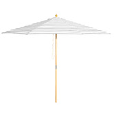 Skyward Outdoor Living 3m Grey &amp; White Striped Peninsula Market Umbrella