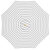 Skyward Outdoor Living 3m Grey &amp; White Striped Peninsula Market Umbrella