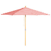 Skyward Outdoor Living 3m Red &amp; White Striped Monte Carlo Market Umbrella