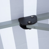 Skyward Outdoor Living 2m Navy &amp; White Striped Santorini Market Umbrella