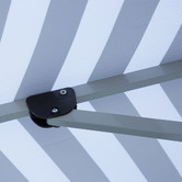 Skyward Outdoor Living 2m Black &amp; White Striped Mont Blanc Market Umbrella